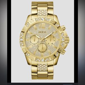 GUESS Stainless Steel Gold-Tone Sport Watch